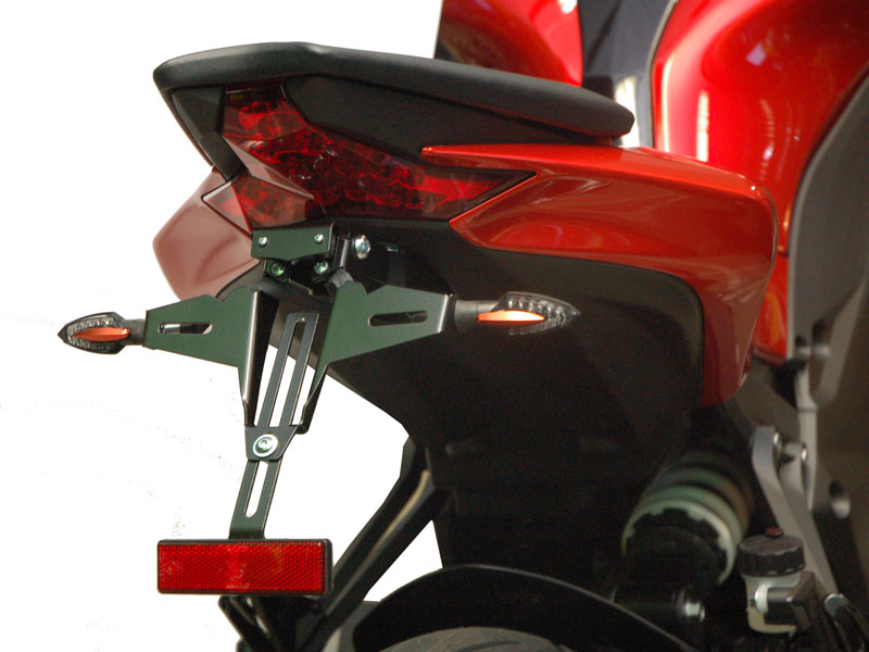Porta targa IQ1 per Kawasaki Z 1000 (2014-2019) Kennzeichenhalter IQ1 für Kawasaki Z 1000 (2014-2020) für Originalblinker