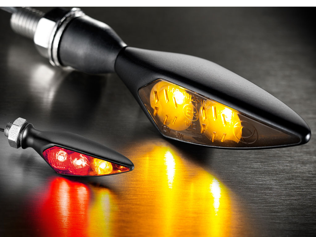 Indicatore con luce posteriore e luce freno micro rombo S DF DARK