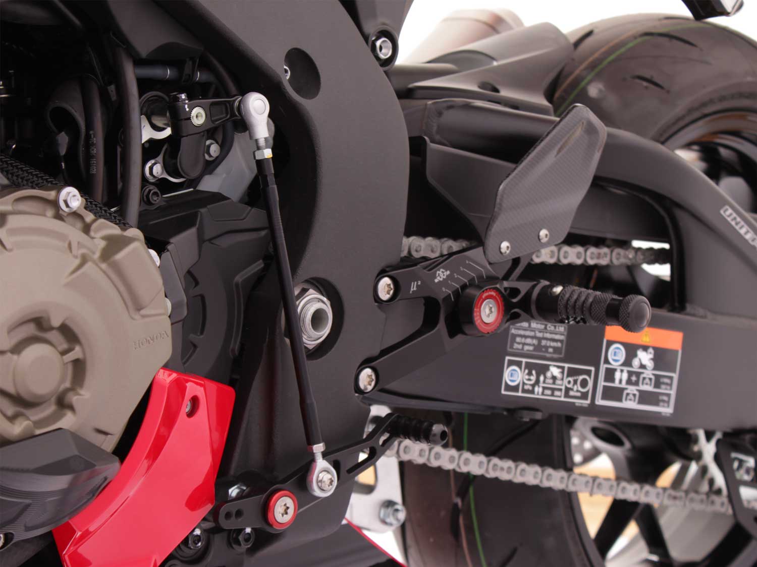 Sistema di pedane MUE2-H01 per Honda CBR1000RR (2017-2019)