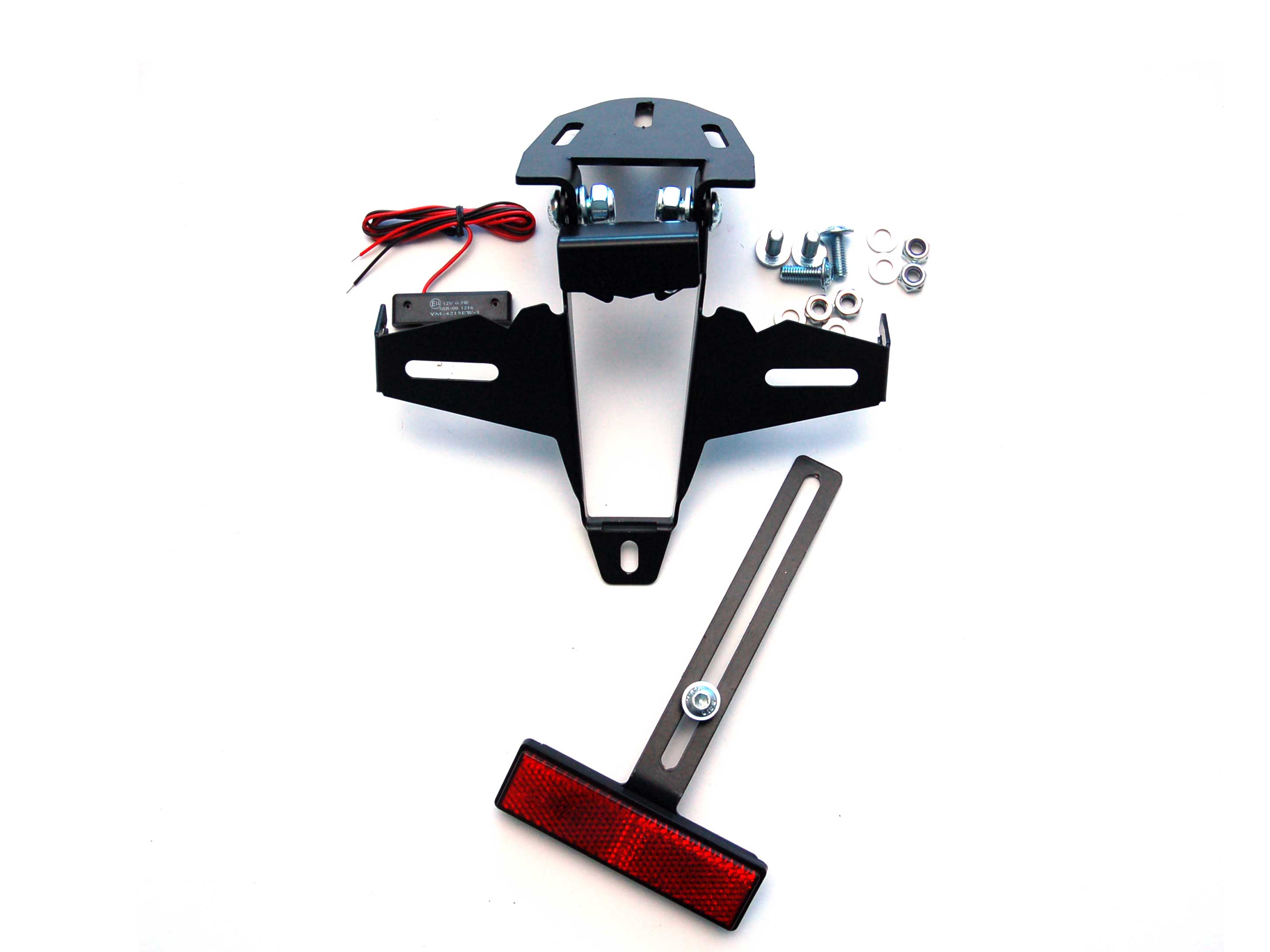 Porta targa universale 3 per indicatori di direzione accessori