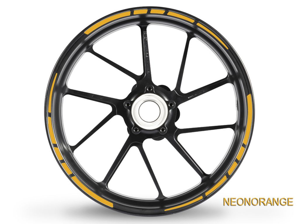 Adesivo bordo cerchio GP Race 2 colori neon arancione neon