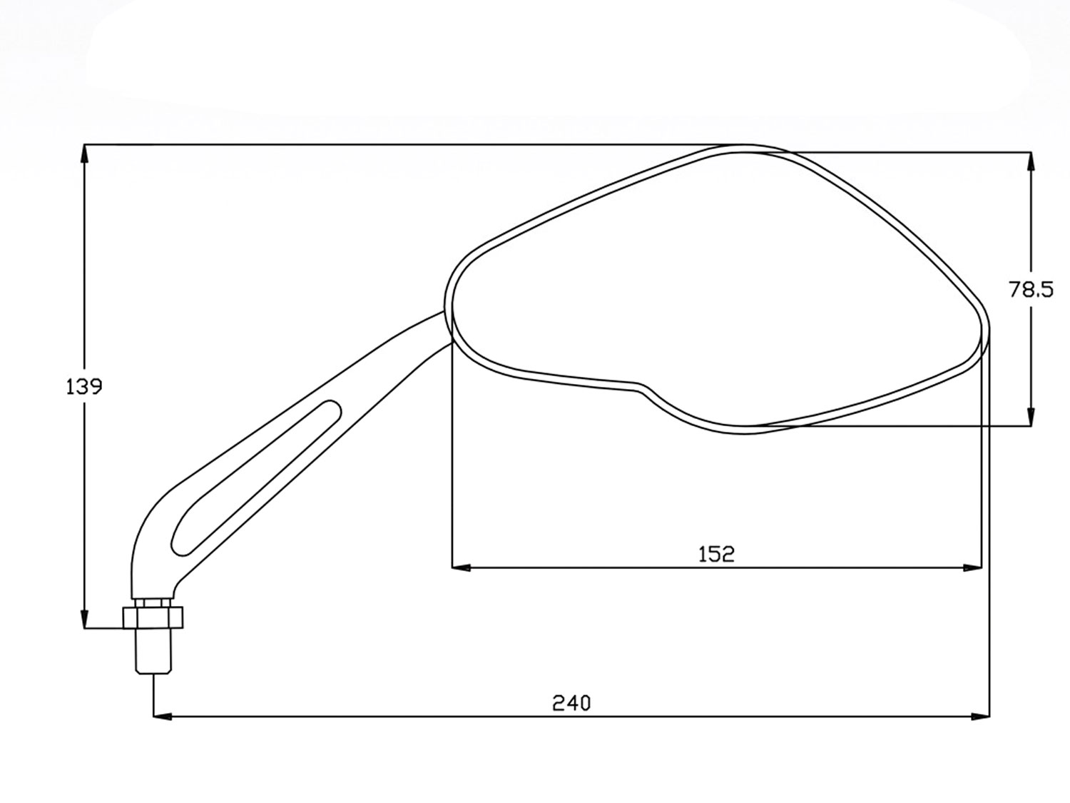 Specchio manubrio EVO della polizia di DPM