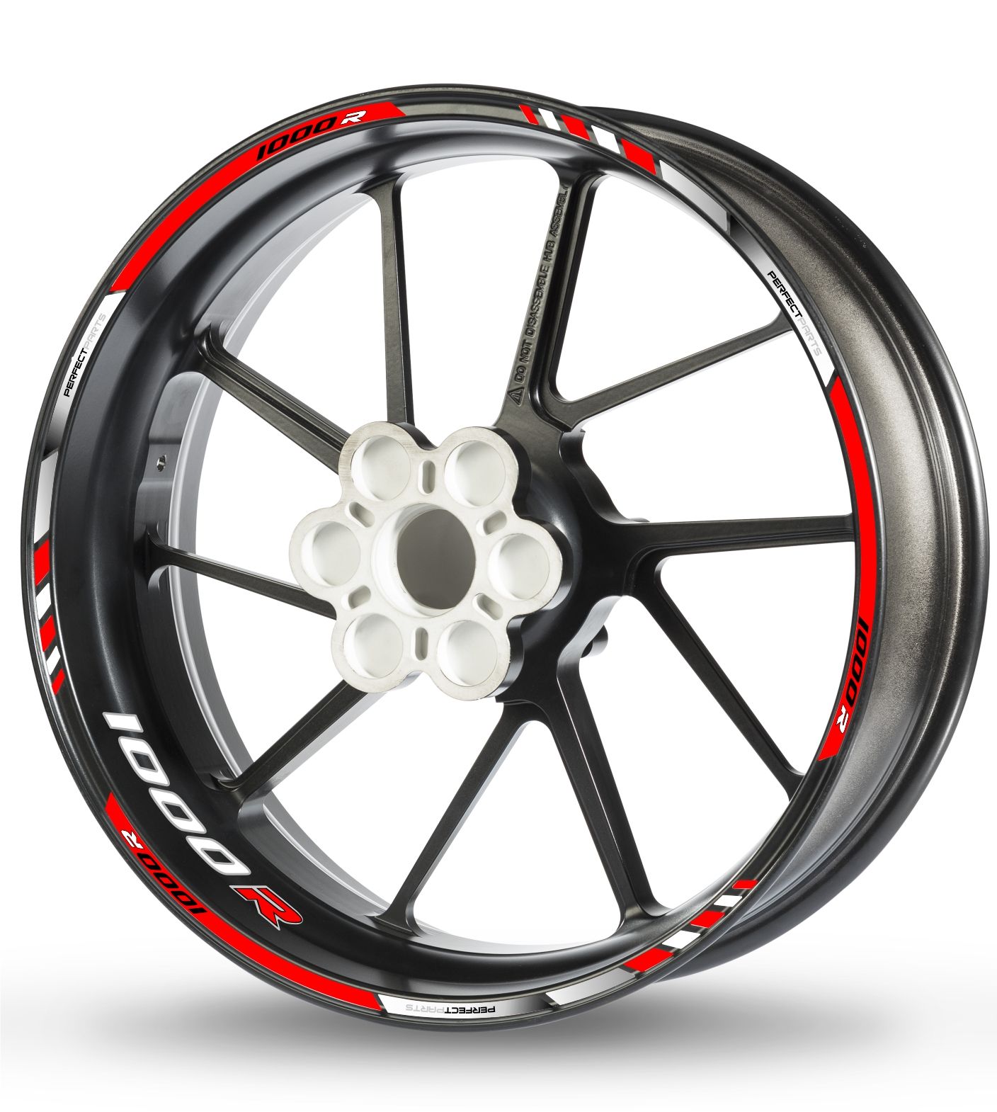Adesivo per cerchi per BMW S1000R | M1000R rosso-bianco Adesivo per cerchi per BMW S1000R | M1000R rosso-bianco