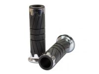Griffgummi Griffe Lenkergriffe Glossy offen schwarz-chrom