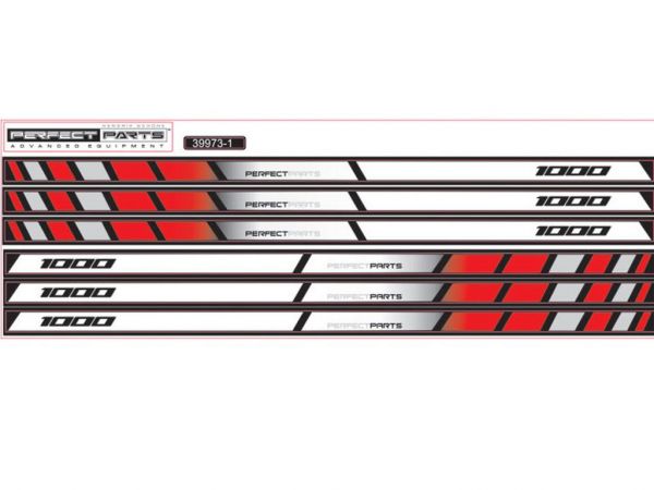 Adesivo per cerchioni NUOVO GP RACE per 1000 ccm rosso-bianco-cromo