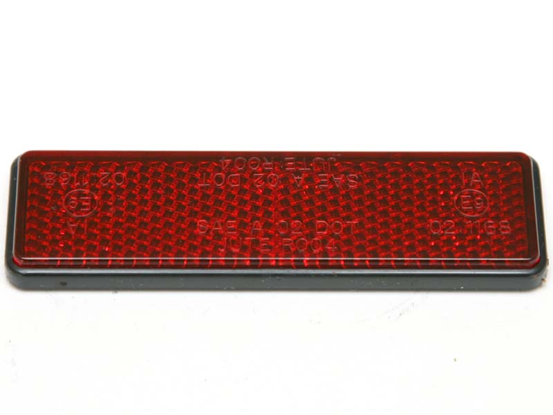 Reflektor/Rückstrahler rot, rechteckig 90x40mm, selbstklebend - WÖMBI