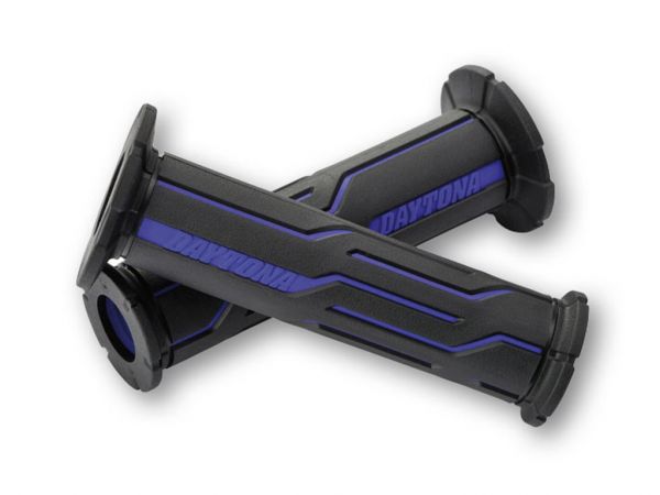 Rubber grips handlebar grips DAYTONA GGD-Line black-blue