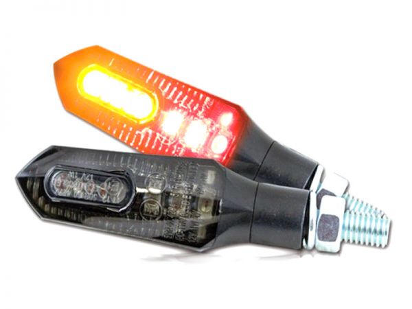 Indicatore di forza a LED con luce di coda e luce dei freni di colore scuro