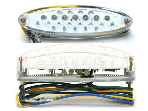 Taillight | brake light oval with license plate light clear