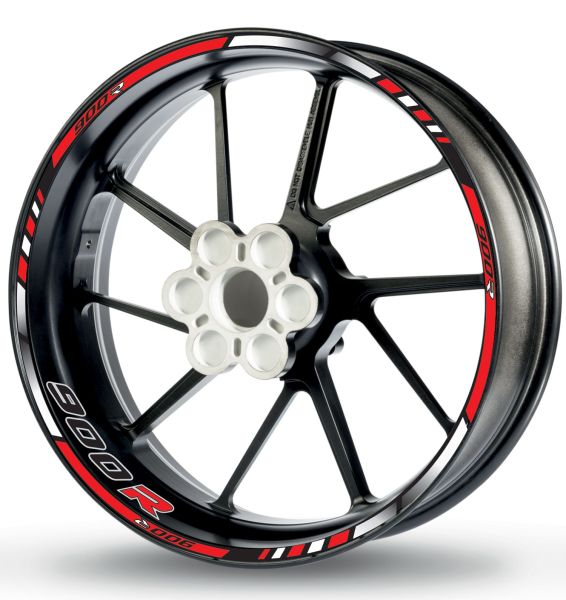 Adhesivo de llanta para BMW F 900 R rojo-blanco-negro