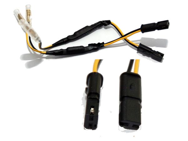Turn signal adapter cable with resistor for BMW S1000RR (2009-2016) and S1000R (2014-2016) front turn signal only