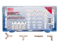 Assortiment de connecteurs pour tuyaux en caoutchouc et en plastique 100 pcs. chacun 25 x T L I Y-connecteurs Assortiment de connecteurs pour tuyaux en caoutchouc et en plastique 100 pcs. chacun 25 x T L I Y-connecteurs