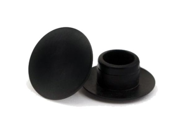 PVC cover caps for handlebar fitting M10, black