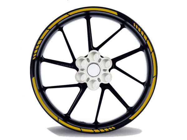 Adesivo bordo cerchio GP Race giallo