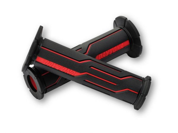 Rubber grips handlebar grips DAYTONA GGD-Line black-red