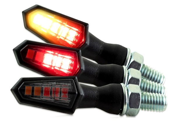 SMD Blinker Zero mit Rücklicht Bremslicht, schwarz