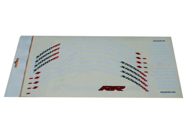Rim sticker for BMW S1000RR | M1000RR white-red 3