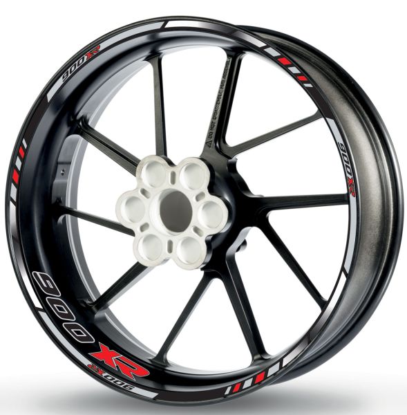 Adhesivo de llanta para BMW F 900 XR cromo-blanco-rojo