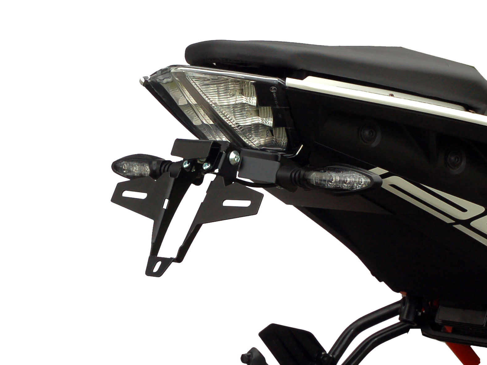 Kaufe Motorrad Hinten Kennzeichen Schwanz Rahmen Halter Halterung mit  LED-Licht FÜR KTM DUKE 125 250 390 200 DUKE