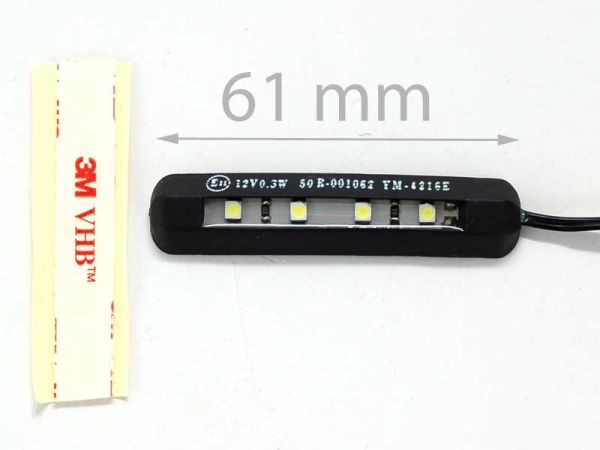License plate light LED Flex with adhesive strip