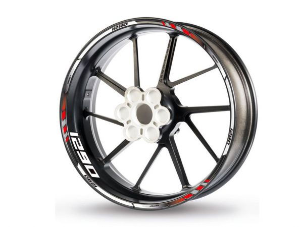 Adesivo bordo cerchio per KTM Super Duke R 1290 rosso-bianco-nero