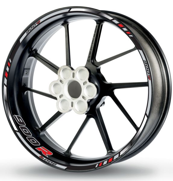 Adhesivo de llanta para BMW F 900 R cromo-blanco-rojo